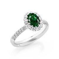 Anello Gazzola Gioielli Donna in Oro bianco Smeraldo 0.91 Ct GI-AN-2466-8-1-13-S-OV-N8X6-G-SI - GI-AN-2466-8-1-13-S-OV-N8X6-G-SI